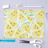 黄色いスイカのスライスのパターン 薄葉紙 (クラフト)