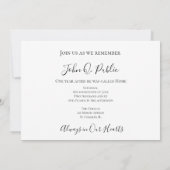 黄色いスイカズラの花　死亡記念日 招待状 (裏面)