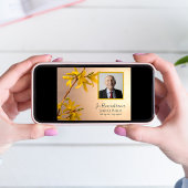 黄色いスイカズラの花　死亡記念日 招待状