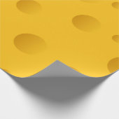 黄色いスイスチーズのノベルティの質の包装紙 ラッピングペーパー (角)