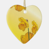 黄色いスイセンのラッパスイセン セラミックオーナメント (右)