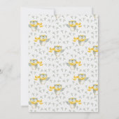 黄色いスカーフのウッドランドフクロウ赤ちゃんシャワー 招待状 (裏面)