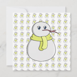 黄色いスカーフを着ている雪だるま
