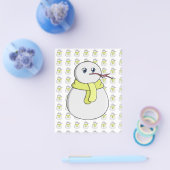 黄色いスカーフを着ている雪だるま チラシ (シングル)