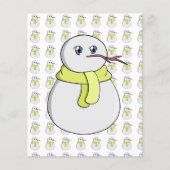 黄色いスカーフを着ている雪だるま チラシ (正面)