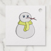 黄色いスカーフを着ている雪だるま フェイバータグ (裏面)