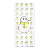 黄色いスカーフを着ている雪だるま ラックカード (裏面)