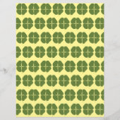 黄色いスクラップブックにリアルなシャムロック模様 (正面)