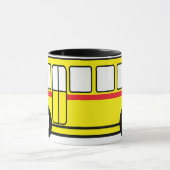 黄色いスクールバスのマグ マグカップ (中央)