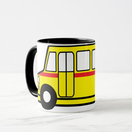 黄色いスクールバスのマグ マグカップ (正面左)