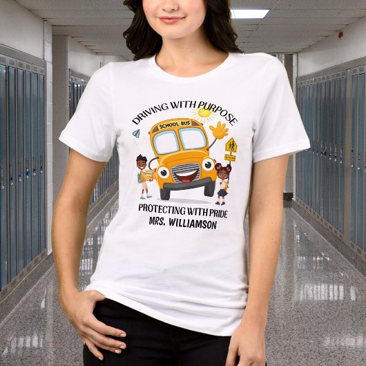 黄色いスクールバスの運転手 トライブレンドTシャツ