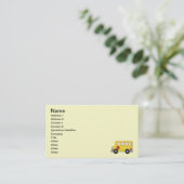 黄色いスクールバス 名刺 (スタンド正面)