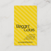 黄色いストライプは芸術家のパレットの名刺を構成します 名刺 (裏面)
