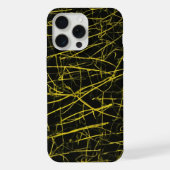 黄色いストリーキース iPhone 15 Pro Max カー iPhoneケース (裏面)