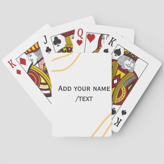黄色いスペイン風のボーダー 名前 メッセージ テキスト 文字列 トランプ (裏面)
