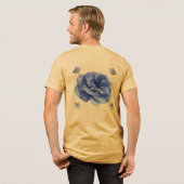 黄色いスマイルハート トライブレンドTシャツ (フル背面)