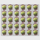 黄色いソフトボールによってすごい星 ラッピングペーパー (フラット)