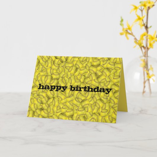 黄色いソフトボールのコレクション カード (黄色い花)