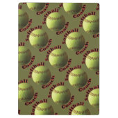 黄色いソフトボールのコーチ クリップボード (裏面)