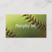 黄色いソフトボールのスポーティ 名刺 (裏面)