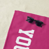 黄色いソフトボールのロゴのカスタムなビーチタオルのギフト ビーチタオル (インサイチュ)