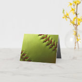 黄色いソフトボールの内部は衰退します カード (黄色い花)