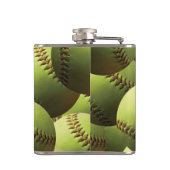 黄色いソフトボールの壁紙 フラスク (裏面)