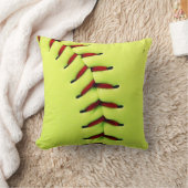 黄色いソフトボールの球 クッション (ブランケット)