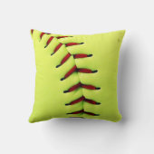 黄色いソフトボールの球 クッション (裏面)