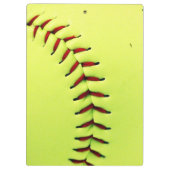 黄色いソフトボールの球 クリップボード (裏面)