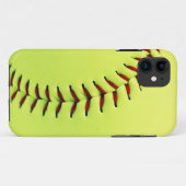 黄色いソフトボールの球 Case-Mate iPhoneケース (裏面(横))