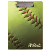 黄色いソフトボール クリップボード (正面)