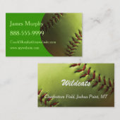 黄色いソフトボール 名刺 (正面/裏面)