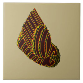 黄色いタイルの鳥アールデコ タイル