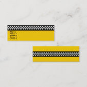 黄色いタクシーの名刺#2 スキニー名刺 (正面/裏面)