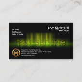 黄色いタクシーサービスの音波 名刺 (正面)