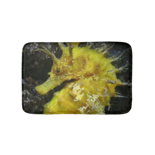 黄色いタツノオトシゴ|の海馬Guttulatus バスマット (正面)
