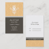 黄色いタペストリーのはさみ 予約カード (正面/裏面)