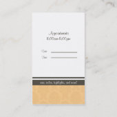 黄色いタペストリーのはさみ 予約カード (裏面)