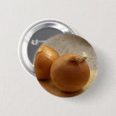黄色いタマネギの野菜 缶バッジ (正面&裏面)
