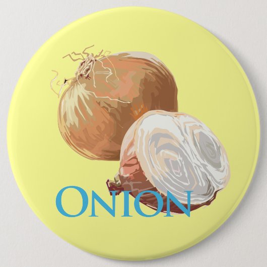 黄色いタマネギ 缶バッジ (正面)
