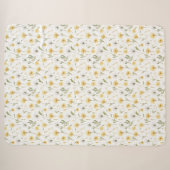 黄色いタンポポの花 白いタンポポの花 シェルパブランケット (正面(横))