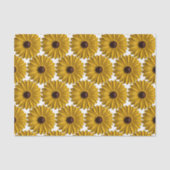 黄色いダイジーの花の夏の誕生日ガーデン・ブーケ 薄葉紙 (正面)