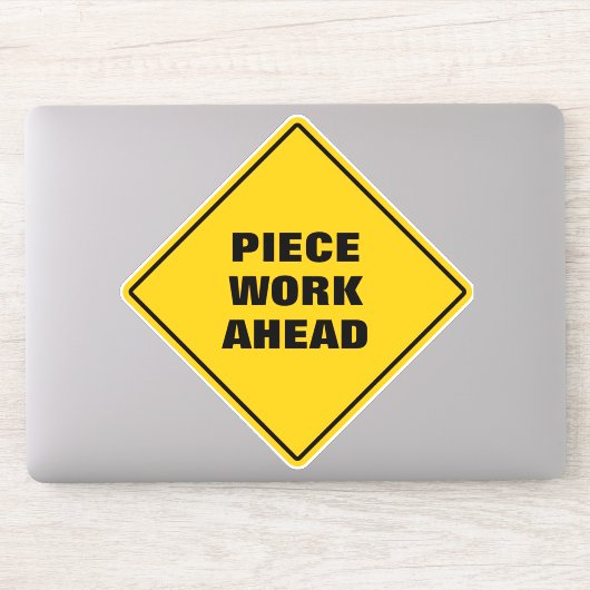 黄色いダイヤモンドの道路標識は前方に働く シール (コンピューター)