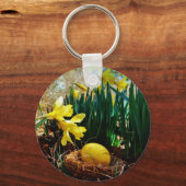 黄色いダッフォジルと黄色いイースター卵 キーホルダー (正面)