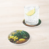 黄色いダッフォジルと黄色いイースター卵 コースター (側面)