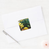 黄色いダッフォジルと黄色いイースター卵 スクエアシール (封筒)