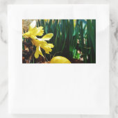 黄色いダッフォジルと黄色いイースター卵 長方形シール (バッグ)