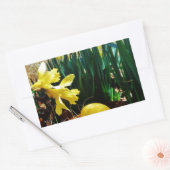 黄色いダッフォジルと黄色いイースター卵 長方形シール (封筒)