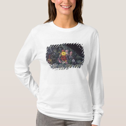 黄色いダリア、c.1873のポールセザンヌ|の花束 tシャツ (正面)